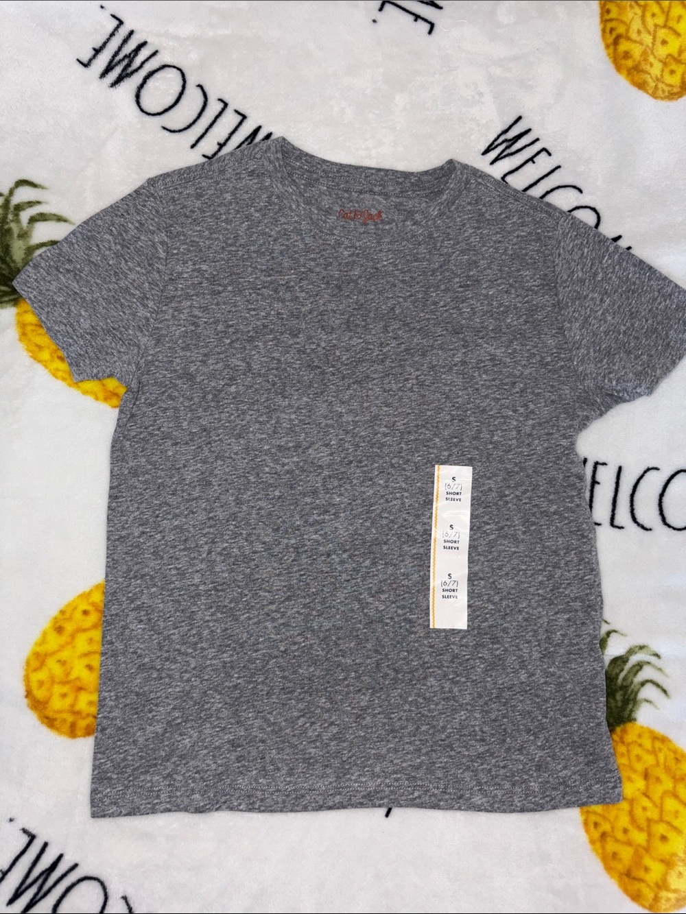 Gray Basic Crew Neck Tee small 6/7
